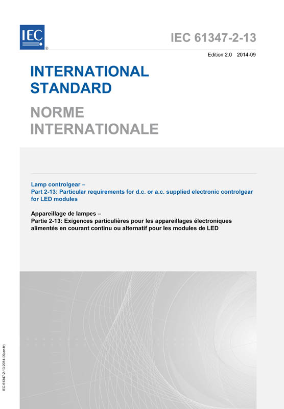 Cover IEC 61347-2-13:2014
